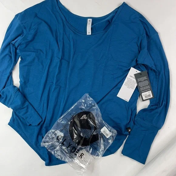 GLYDER Moroccan Blue Dolman Top M - Picture 5 of 6